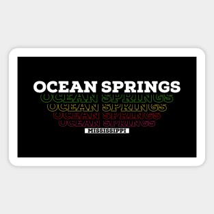 I Love Ocean Springs Mississippi USA Vintage Magnet